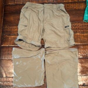 Columbia hiking shorts with attachable pants
